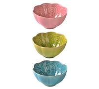 Beavorty 3 Piezas suministros de salón tazas de postre tapas bochas guarnición máscara de cuerpo bol mixing bowl portstiles cuenco de aceite esencial suministros de esteticista cerámica