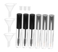 Beavorty 3 Piezas Tubos Rímel con Cepillo y Embudos Envases Transparentes sin Fugas para Crema Pestañas y Maquillaje DIY Compacto y Ligero para Viaje