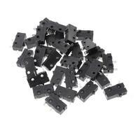 Beavorty 30 Piezas Microinterruptor de Palanca de Bisagra Kw12 5a 125v, 2/3 Pines, Contacto de Cobre, Negro, de Repuesto para Microondas y Lavadora, Control de Encendido y Color Aleatorio