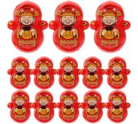 Beavorty 30 Piezas Mini Adorno Vaso Fortuna Rojo, Plástico Cuentas