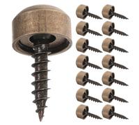 Beavorty 32 Tornillos Autorroscantes de Cobre con Tapas Decorativas de 9 Mm para Fijación de Espejos y Muebles, Cubiertas Protectoras para Tornillos de Pared, Accesorios Versátiles