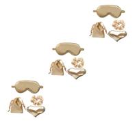 Beavorty 3juegos De Ojos De Seda Artificial Diadema y Coletero Kit Práctico Para Dormir y Relajar La Vista Incluye Bolsa De Almacenamiento