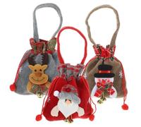 Beavorty 3piezas Bolsas De Obsequio Navideñas De Bolsas De Obsequio Para Fiestas Navideñas Para Recuerdos De Fiesta y Embalaje De Golosinas