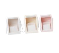 Beavorty 3piezas Cajas De Transparente Cajas Portátiles Para Flores Contenedores De Almacenamiento Seguros y Ecológicos