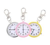 Beavorty 3piezas Reloj De Bolsillo De Cuarzo Colgante De Llavero Conjunto Accesorio para Decoración De Llaves Casa o Oficina Colores Aleatorios