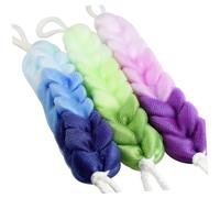 Beavorty 3piezas Toalla De Baño y Flor De Baño Esponjas Exfoliantes Esponja De Ducha De Malla Correa De Mano Para Exfoliar Multifunción De Doble Cara Morado Degradado