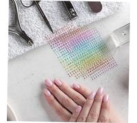 Beavorty 4 hojas Pegatinas Adhesivas Letras Coloridas para Uñas Calcomanías Alfabeto para Decoración DIY de Manicura Material Seguro y Fácil de Quitar