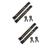 Beavorty 4 Juegos Correas y pechos de los hombros del novio despedida de soltera revelar insignia Accesorio nupcial suministros de etiqueta fajas de fiesta de boda faja de novio Paño Negro