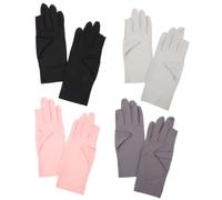 Beavorty 4 Pares De Guantes De Uñas UV Guantes De Protección UV Guantes Anti UV Guantes De Manicura De Salón