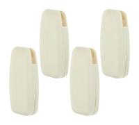 Beavorty 4 Piezas Accesorio para Cortinas Enrollables y Persianas Verticales, Asa de Cadena Cuentas, Manija Cuadrada Abierta de Plástico Pom, Peso para Cordones, Compatibles Cortinas