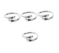 Beavorty 4 Piezas Anillo Ajustable de Abrazo para Mujeres Joyería para Compromiso y Cumpleaños para y Ocasiones Especiales