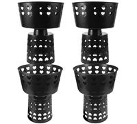 Beavorty 4 Piezas Base para Fijación de Plantas de Plástico Negro Duradera y Decorativa para Proyectos DIY y Arreglos Manuales
