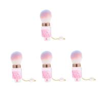 Beavorty 4 Piezas Cabeza de de manicura brocha de afeitar plumero de corte de pelo cepillo de limpieza cepillo de maquillaje reutilizable maquillaje multiusos rosa