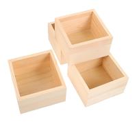 Beavorty 4 Piezas Caja de Madera Organizadora Pequeña sin Tapa para Joyas