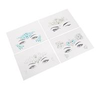 Beavorty 4 Piezas cara pegatinas joya etiqueta engomada de los ojos embellecimiento de la cara rhinestones pegatinas festival tatuajes de cara y cuerpo cara gemas rhinestone atasco de papel