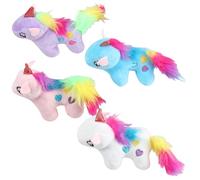 Beavorty 4 Piezas Colgante de Llavero de Peluche Unicornio de Textura Agradable y Relleno de Algodón Pp, Adorno Ligero Adecuado para Decoración de Habitación Infantil