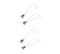 Beavorty 4 Piezas Collar de Moda con Colgante de para Halloween de Rojo y Azul Diseño Retro Atractivo y Pulido Joyería Unisex para Fiestas y Disfraces