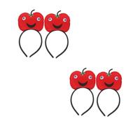 Beavorty 4 Piezas Diademas Manzana Divertidas para Fiesta Halloween Accesorios de Pelo Suaves de Poliéster para Cosplay y Decoración Festiva