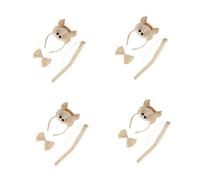 Beavorty 4 Piezas Disfraz Caballo Completo con Diadema Pajarita y Unisex para Adultos para Halloween y Fiestas de Cumpleaños