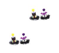 Beavorty 4 Piezas Halloween Diadema Sombrero Bruja Pinzas Pelo Pequeñas Puntas Diseño Creativo Cosplay Fiesta Accesorio Cabezal Brujo Negro y