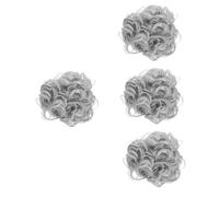 Beavorty 4 Piezas Pieza Retro Flor Bud Peine Moño De Pelo Rizado Moño Desordenado Postizo Bollos De Pelo Falso Moño Falso Cola De Caballo De Moño Extensiones De Cabello Moño De