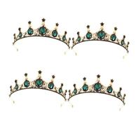 Beavorty 4 Piezas tiara para Lazos para el cabello para mujeres. tiara barroca de halloween coronas barrocas de novia coleteros pelo tiara de boda tiara nupcial
