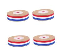 Beavorty 4 Rollos Cinta de Tricolor Roja Blanca y Azul Yardas para Manualidades Diy Embalaje de y Decoración Resistente Cosidos Antipellizco