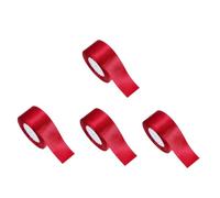 Beavorty 4 Rollos Cinta Decorativa de Poliéster Ancha Resistente y Flexible para Manualidades Arreglos y Embalaje de Bodas y Fiestas Color Vino