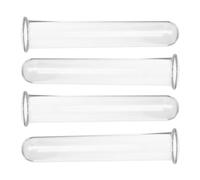 Beavorty 4 Tubos de Vidrio Transparentes para Jardinería Hidropónica, Jarrón de Tubo de Ensayo 2.5x3x11 Cm para Escritorio y Propagación de Plantas, Maceta Tubular Decorativa para Interior