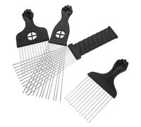 Beavorty 4 Uds Peine De Aguja De Peluquero Peine De Metal Peine De Anchos Peine De Elevación Peine Afro Con Púa Peine Para Cabello Afro Peines Afro Para El Cabello Peine Para