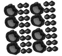 Beavorty 40 Piezas tocados de baile redecilla para redes de moño para ballet moño cubierta para las mujeres red para el cabello moño cubierta de bollo redecillas para moños tela