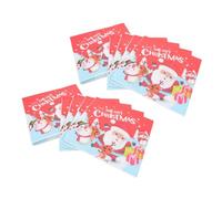Beavorty 40piezas Servilletas Navideñas de Papá Noel Servilletas de Papel para Fiestas Navideñas Rojas Decoración de Cena para Eventos Festivos