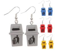 Beavorty 4pares Aretes Colgantes De Moda Diseño De Cubo De Pack De Mujer Bisutería Original