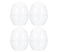Beavorty 4piezas Cajas de Dulces Transparentes para Pascua Forma de Huevo Grande para Huevos Envueltos y Regalos Festivos