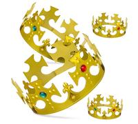 Beavorty 4Piezas Coronas de Plástico para Disfraces Accesorios Decoración Real