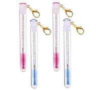 Beavorty 4piezas Llavero Cepillo para Pestañas Tubos Vacíos de Rímel Aplicador de Pestañas para Maquillaje Accesorios de Maquillaje para Uso Diario