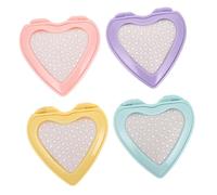 Beavorty 4piezas Peine De Masaje Plegable Portátil Con Espejo Colores Rosa Azul Púrpura Amarillo Para Cuidado Del Cabelludo Viajes