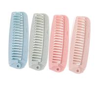 Beavorty 4piezas Peine Elástico Suave Portátil De Plástico Peine Cabello Para Unidades Antiestático Para Alisar El Cabello El Hogar