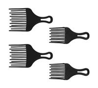 Beavorty 4piezas Peines De Plástico Peine Para Cabello Rizado Desenredante Para Trenzas y Pelucas