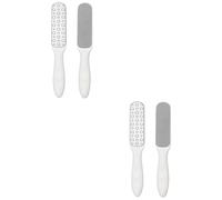 Beavorty 4piezas Removedor De Piel Muerta Para Pies Limador De Durezas De Acero Inoxidable Pedicura Doble Cara De Exfoliante Para Pies Suaves
