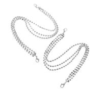 Beavorty 5 Pares Decoración de zapatillas de cadena de garras cordón delicado nombre cordones en capas oro joyería de zapatos para mujeres dijes de zapatos para zapatillas pedrería Plata