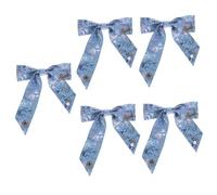 Beavorty 5 Piezas broche de la vendimia mujer casarse señoras decoración retro borla Pajarita con lazo broche de ropa broche de lazo broche para la ropa paño Blue