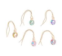 Beavorty 5 Piezas Colgante de Perfume para Coche 10Ml Botella Difusora Colgante de Aroma Interior Arcilla Polimérica y Vidrio para Relajación y Mejora de Humor