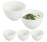 Beavorty 5 Piezas Cuencos de Silicona para Mascarilla Facial Medio Resistente Caídas Herramienta DIY para Mezclar Mascarillas y Aceites para Cuidado Facial Casa Color Blanco