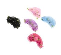 Beavorty 5 Piezas De Moño De Baile Para Niños Con Borde De Flor Redecilla Para El Pelo De Ballet Pasadores De Malla Elástica Para Cabello Tocado Para El Cabello