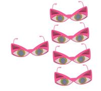 Beavorty 5 Piezas Gafas Para Ojos De Gato Hola Conformado De Moda Artículo Gafas De Sol Ojo De Gato Para Mujer Accesorios Dueño Lente Divertido De Gato Rosado Ordenador Personal