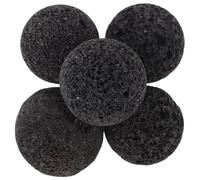 Beavorty 5 Piezas Piedras Volcánicas Naturales para Sauna, 4cm, Negro | Accesorios para Calentador de Vapor, Uso en Sauna Exterior y Comercial, Piedra