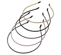 Beavorty 5 Piezas venda diademas para hombres banda para la cabeza diadema de algodón pañuelo women horquillas moño pasador accesorio para la cabeza mujeres delgadas diademas tela Colorful
