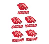Beavorty 5 Series Sobre Rojo De La Suerte Paquetes De Dinero Rojo Casarse Sobre Del Año Nuevo Lunar Sobres Tarjeta De Año Nuevo Lunar Bolsillo De Dinero Papel Piezas X 5