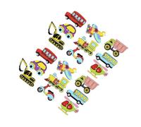 Beavorty 50 Piezas Botones de Madera Coloridos para Manualidades Diseño de Coches y Aviones, Botones Decorativos Únicos para Costura y Scrapbooking, Tamaño Adecuado y Color Aleatorio